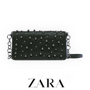ZARA | Black | BEADED CROSSBODY BAG